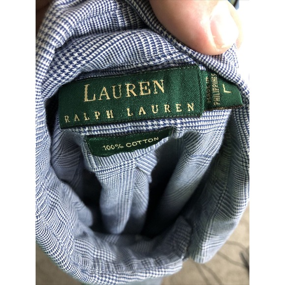 Lauren Ralph Lauren Men's Long Sleeve Button Down Royal Crest Decal Size L - Picture 10 of 10